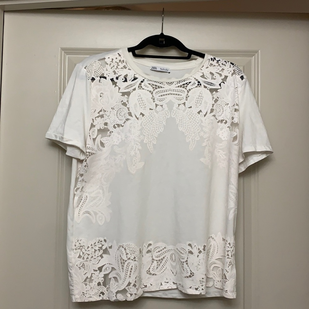 zara lace t-shirt